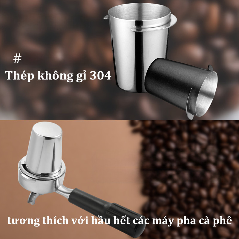 Ly đựng bột cà phê Thép không gỉ 304 Thuận tiện dosing cup,Phụ kiện máy xay cà phê,Tách bột