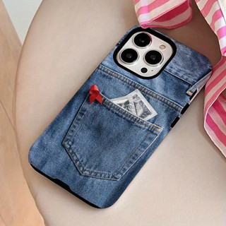 Ốp điện thoại họa tiết quần jean thú vị Thích hợp cho iPhone 11 12promax 12 13 14 15 Pro max Ốp lưng 14promax 15pro 16 Pro max