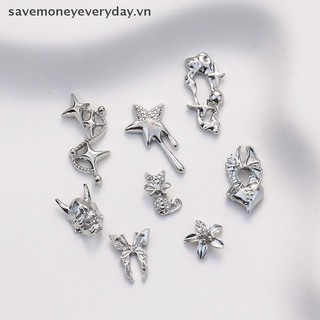 [savemoneyeveryday] 5 Cái / gói Móng Tay Nghệ Thuật Trang Trí Vintage Pentagram Star Máy Khoan Móng Tay Miếng Dán Móng Tay Trang Trí Móng Tay Phụ Kiện Thiết Kế Làm Móng Tay Trái Tim [vn]