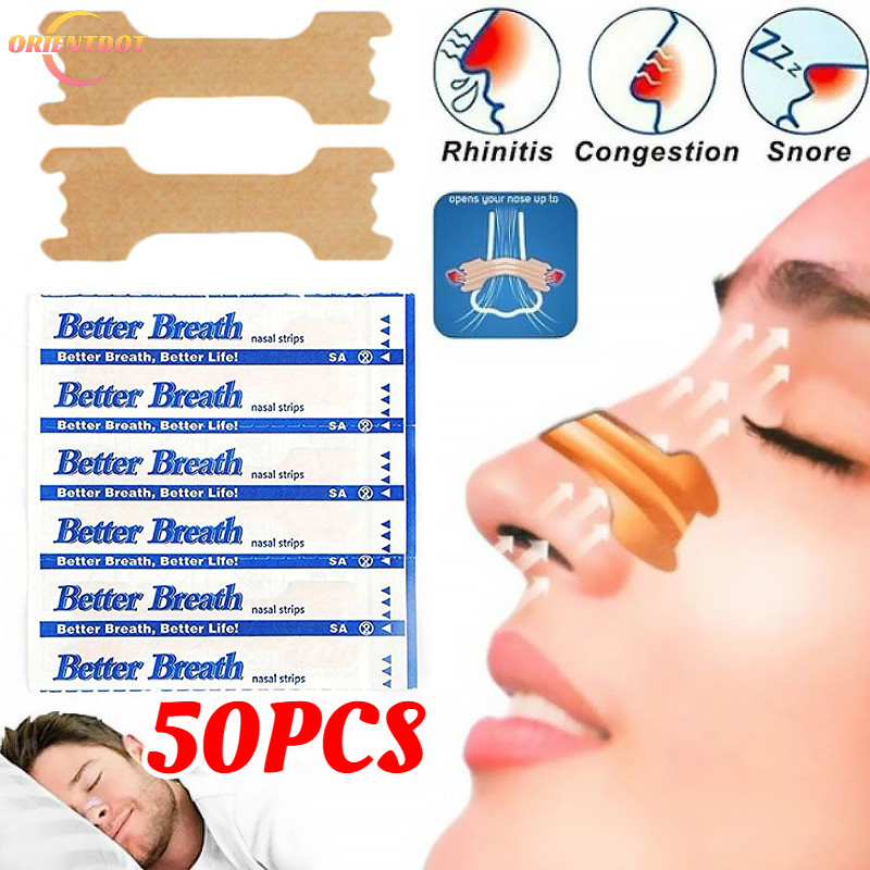 10 / 30 / 50 Chiếc Thông Gió Mũi Miếng Dán Hơi Thở Mũi Dải Chống Ngáy Mũi Kẹp Ngủ Thiết Bị Hỗ Trợ Dễ Dàng Hơn