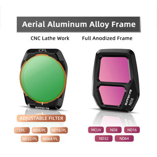 Dành cho Bộ lọc DJI Air 3S Kim loại có thể điều chỉnh CPL ND64 Bộ phân cực Bộ điều chỉnh độ sáng ND16 / PL Phụ kiện máy ảnh