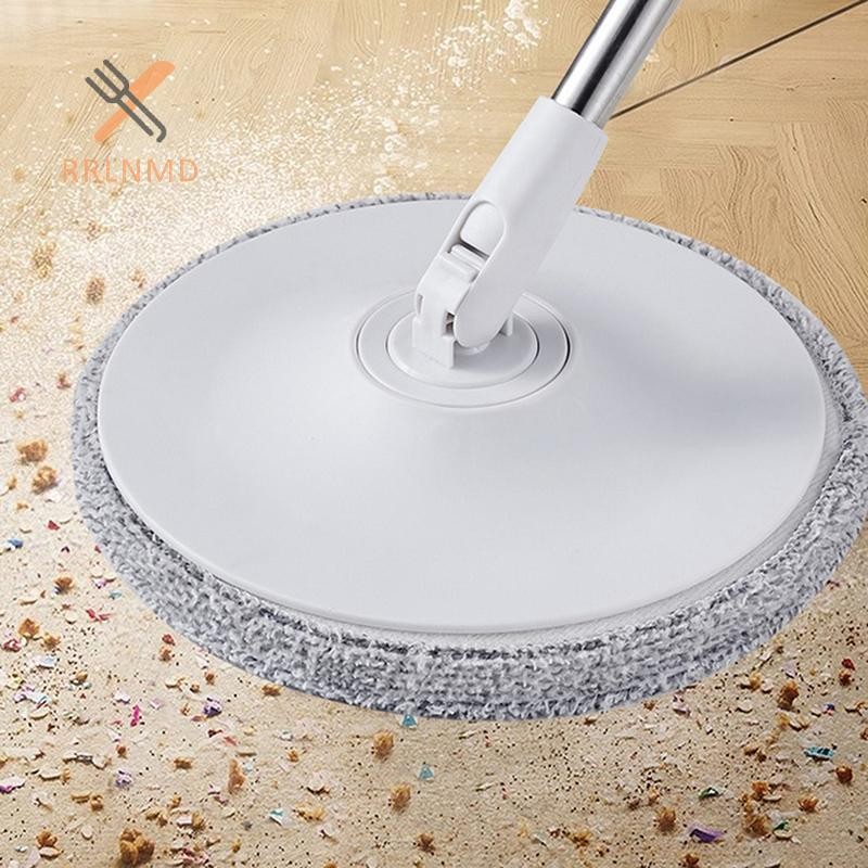 Rrlnmd 25cm Tròn Lau Đầu Vải Xoay Vòng Để Vệ Sinh Sàn Miếng Lót Thay Thế Nhà Phụ Kiện Đa Năng 360 Xoay Thùng Khăn MỚI