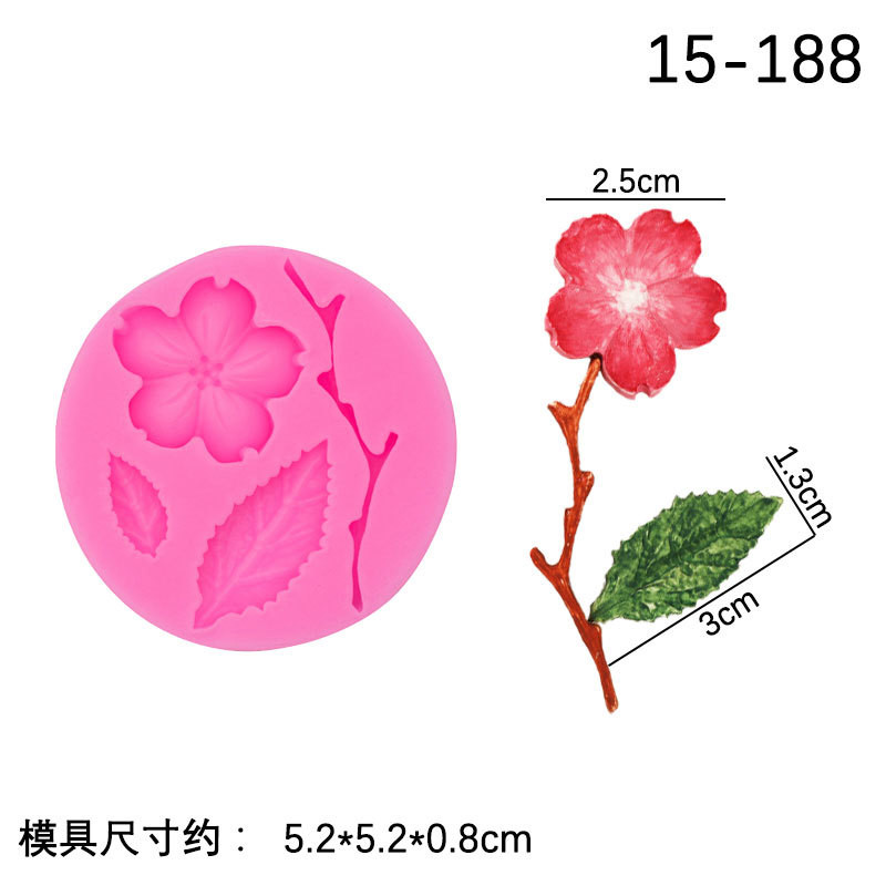 Hoa Hướng Dương Hoa Đào Hoa Khuôn Silicon Bánh Fondant Chocolate Khuôn Đất Sét Epoxy