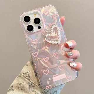 Ốp Lưng Ngọc Trai Trái Tim Tình Yêu Hợp Thời Trang Cho Redmi Note 14 13 12 Pro 11 10 12s 10s 11s Redmi A3 14C 13C 12C 10C 13 12 Cô Gái Dây Xích Vỏ Điện Thoại