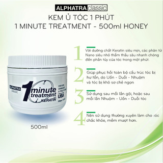 Kem hấp 1 phút One Minute Treatment Alphatra ( Usa) 500ml ( New 2024 ) [ TN ]