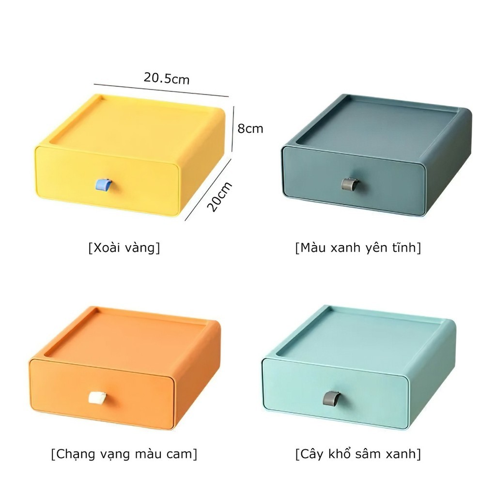 Hộp đựng đồ để bàn màu Morandi ,giá ngăn kéo nhiều tầng, kết hợp mới kệ đựng mỹ phẩm  phiên bản Hàn Quốc FE123