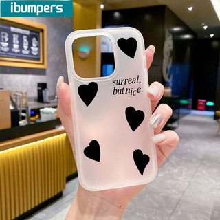 ibumpers Ốp Lưng IPhone Đẹp Họa Tiết Trái Tim Tình Yêu Ốp Điện Thoại Trong Suốt Nhám Mờ TPU Mỏng Chống Sốc Chống Bẩn Cho IPhone 16 15 14 12 13 11 Pro Max IP 7 8 Plus X XS XR