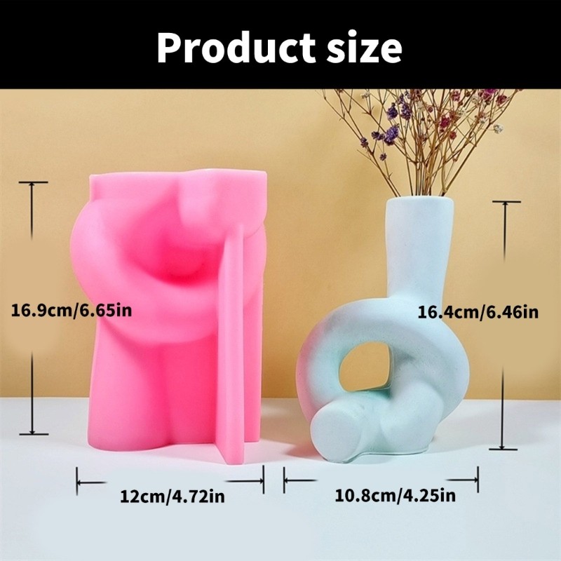 Flgo Trang Trí Nhà Bình Silicon Khuôn Hình Chậu Hoa Khuôn Kết Cấu Silicon Thích Hợp Cho Trồng Và Xi Măng Sáng Tạo