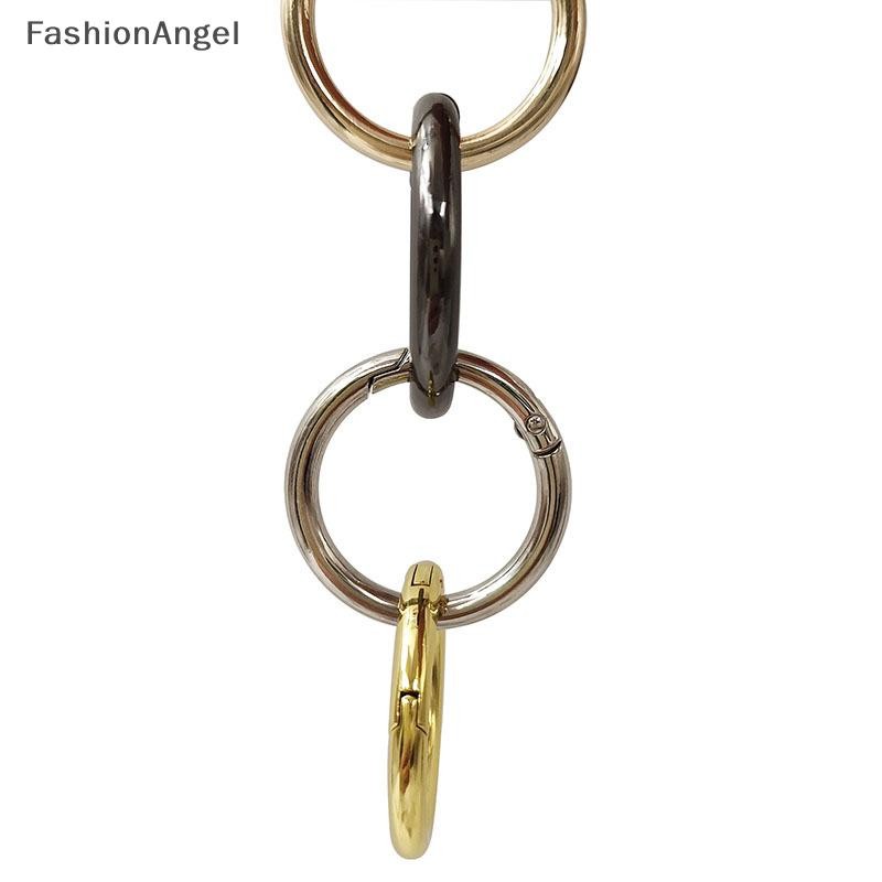Fashionangel Spring Gate O Ring Túi da chìa khóa có thể mở được