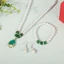 Bộ trang sức ngọc trai thời trang cổ điển dành cho nữ Vòng cổ Bông tai Bộ vòng tay Tiệc cưới Trang sức Quà tặng Pendientes VN