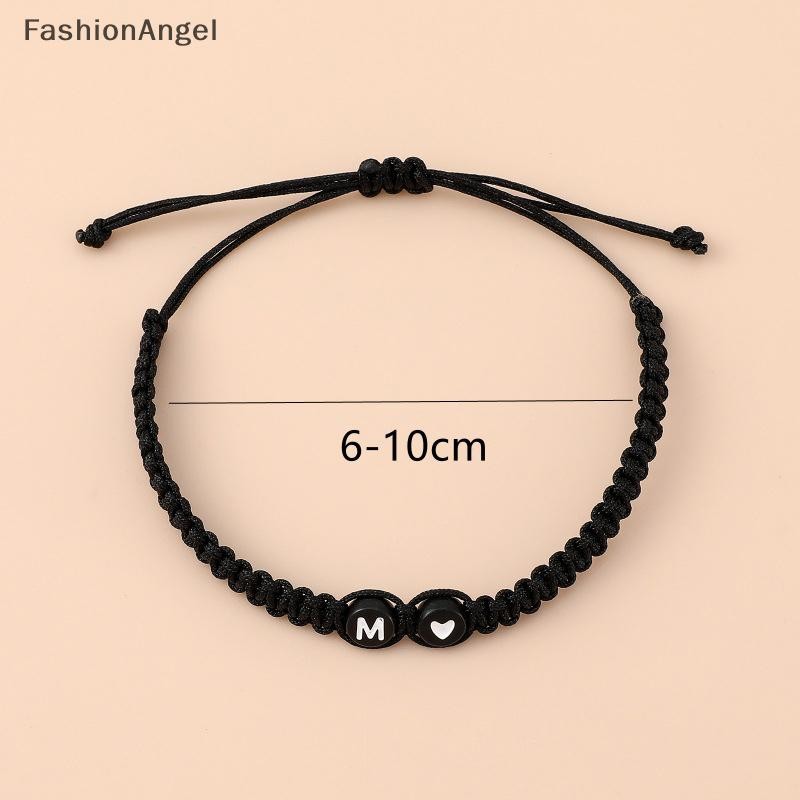 FashionAngel 26 Chữ Cái Vòng Tay Trái Tim Ban Đầu Handmade Có Thể Điều Chỉnh Vòng Tay Tên A-Z Dành Cho Nữ Nam Tình Bạn Trang Sức Quà Tặng VN