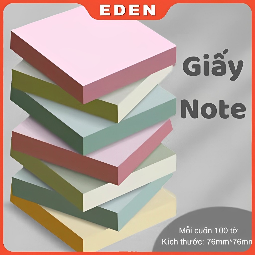 Set 100 Tờ Giấy Note Ghi Chú Đánh Dấu, Giấy Nhớ Hình Vuông - Đồ Dùng ...