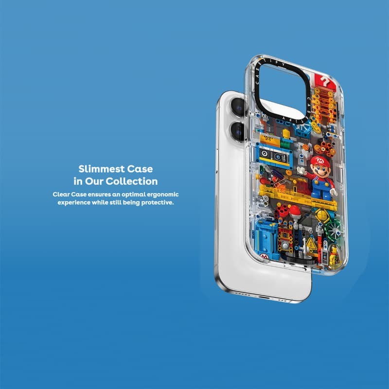 Casetify X Mario Hút Từ Tính Trong Suốt Cứng Acrylic Lưng TPU Edge Ốp Lưng Điện Thoại Ốp Lưng Tác Động Cho Apple IPhone 13 14 15 16 Pro Max