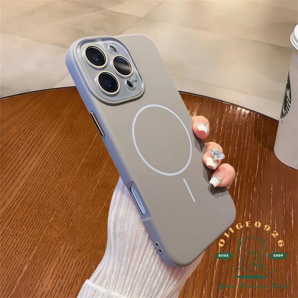 【 Ốp lưng iphone16 】 Vỏ điện thoại dạng lỏng cảm giác da từ tính iphone16 Pro Max 15 14 13 12 11 cho vỏ iPhone Vỏ mềm silicon TPU chống sốc