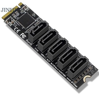 Jinhf M.2 NVME PCI-E PCIE X4 X8 X16 Đến 6 Cổng 3.0 SATA Adapter Thẻ Riser III ASM1166 HOT