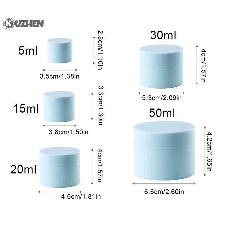 Kuzhen Rỗng 5 / 15 / 20 / 30 / 50ml Du Lịch Vỏ Nhỏ Nhựa Mỹ Phẩm Lọ Có Nắp Cho Kem Dưỡng Môi Hộp Đựng Trang Điểm HOT
