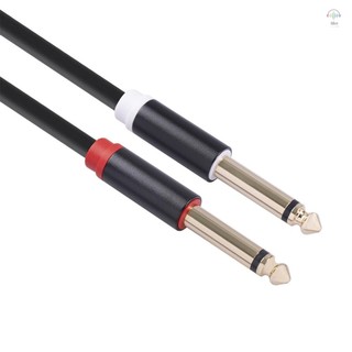 Cáp kết nối âm thanh RCA kép 1 / 4 '' TS sang Dual 2 × 6.35mm Nam TS sang 2 RCA Nam Bộ chuyển đổi Dây mạ vàng + Vỏ hợp kim nhôm 5FT