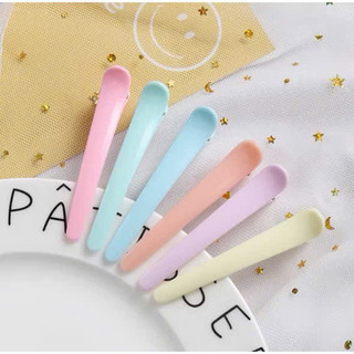 Set 10 Kẹp Tóc Mỏ Vịt Nhựa Màu Trơn, Kẹp Cố Định Làm Tóc HaminStore