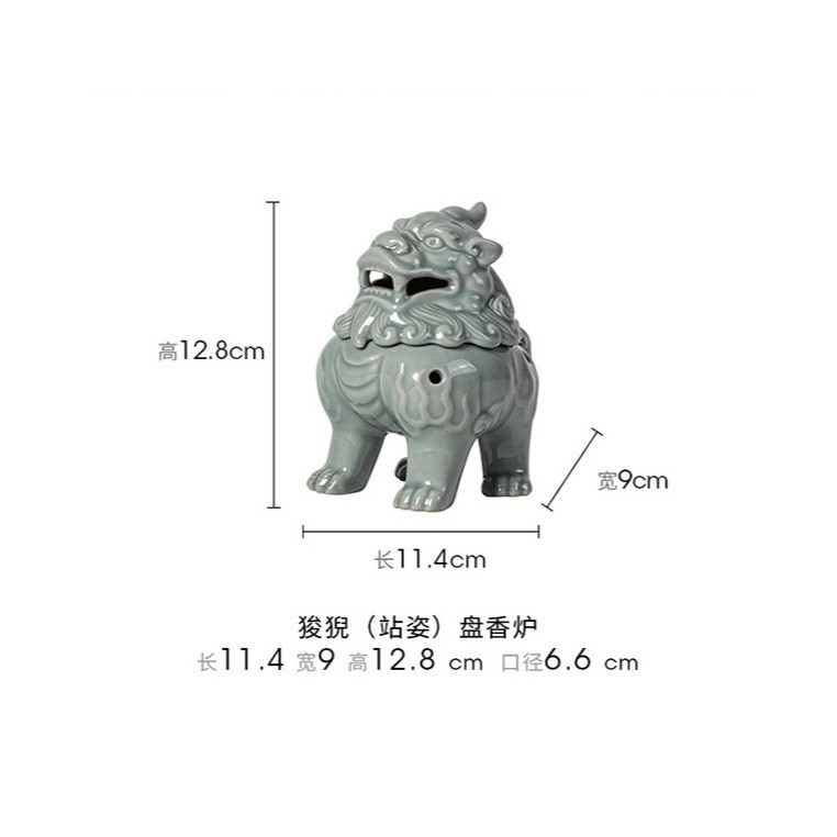 LƯ HƯƠNG XÔNG TRẦM, ĐỐT TRẦM BẰNG GỐM HÌNH KỲ LÂN CHIÊU TÀI LỘC