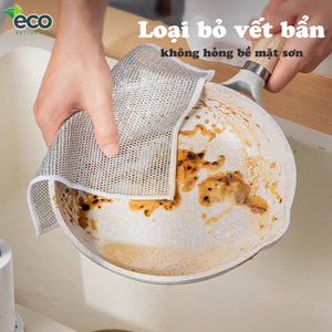 Combo khăn lưới Greenhome dùng lau chén dĩa chất liệu sợi kim loại chống bám dầu dễ dàng rửa sạch