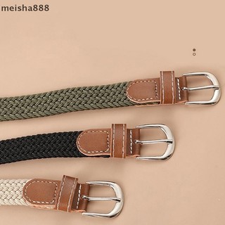 Meisha888 Thắt lưng da dệt vải không đục lỗ Quần jean nữ phù hợp với xu hướng thắt lưng co giãn