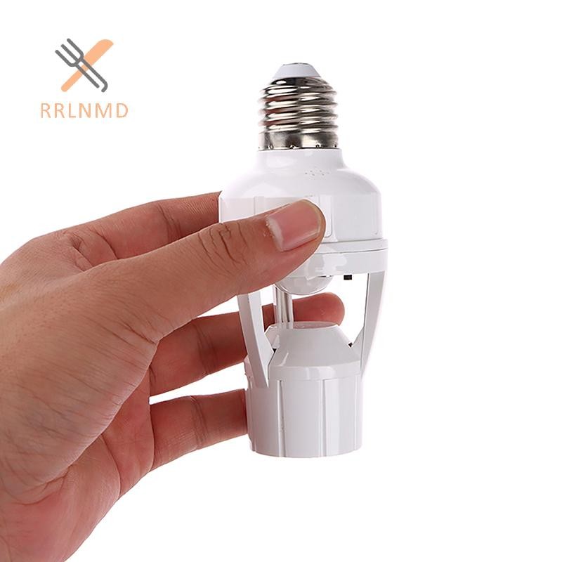 Rrlnmd 360 Độ Cảm Ứng Con Người Cảm Biến Chuyển Động Đèn Ổ Cắm Đế AC85-265V Trễ Thời Gian Công Tắc E27 Đế Giá Đỡ Ổ Cắm Adapter MỚI