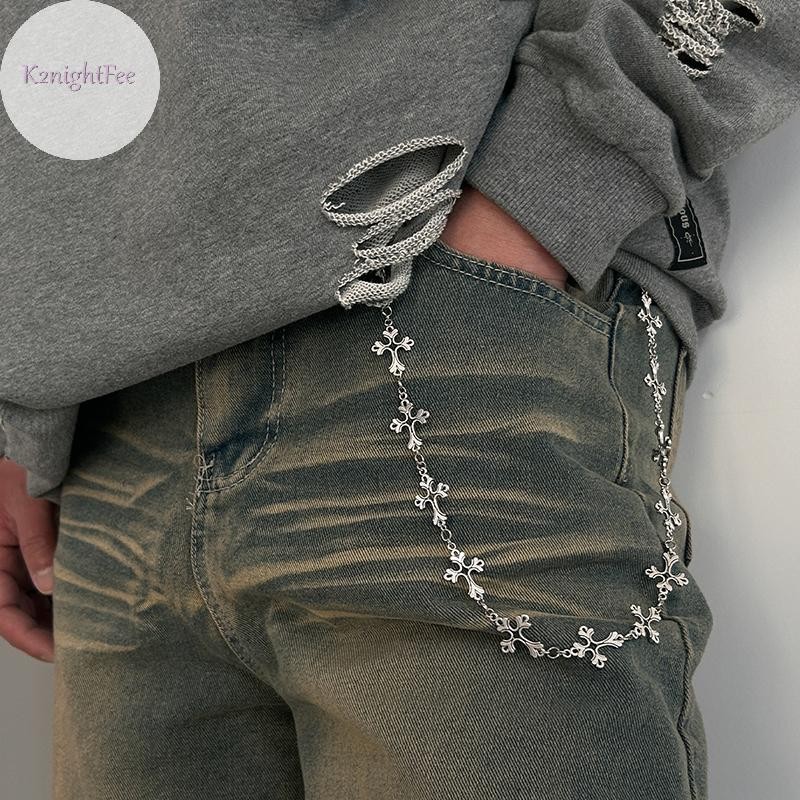 K2nightfee Vintage Goth Punk Eo Dây Xích Dành Cho Nam Punk Quần Jeans Dây Xích Hip Hop Cross Quần Dây Xích Hợp Thời Trang Dây Thắt Lưng Phụ Kiện Quà Tặng VN