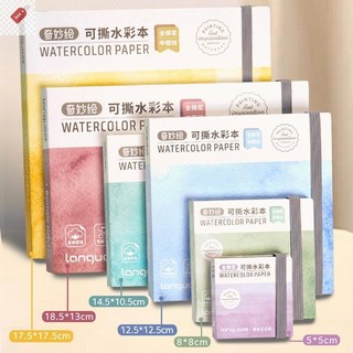 ALIK Vuông Cotton Vẽ Sách 300gsm Dành Cho Nghệ Sĩ Vẽ Màu Nước Sổ Tay 20 Tờ Sổ Phác Thảo Học Sinh Đồ Dùng Học Tập VN