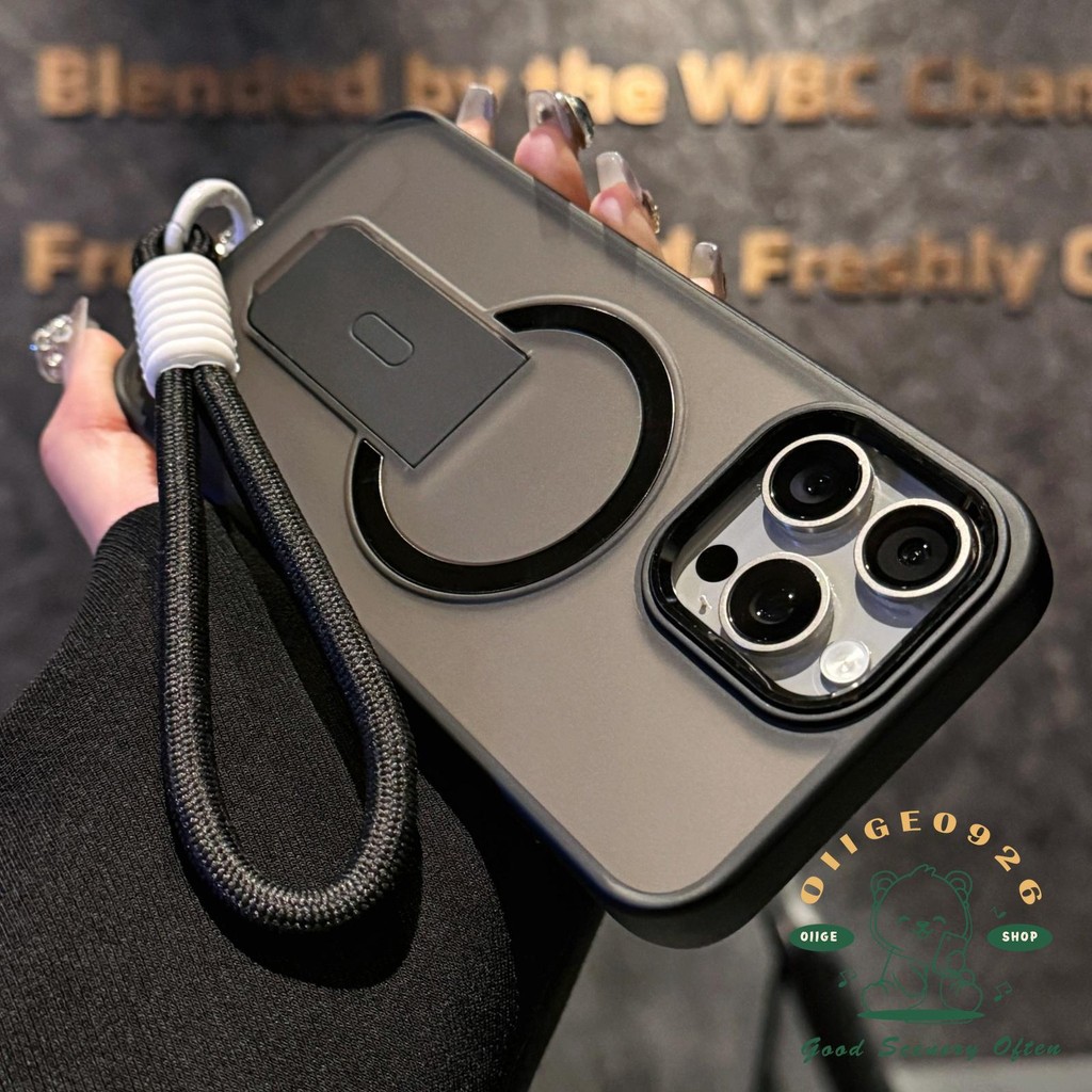 [Vỏ dây buộc] Vỏ điện thoại có giá đỡ gấp cảm giác da từ tính iphone16 Pro Max 15 14 13 12 11 cho vỏ iPhone vỏ mềm TPU chống sốc