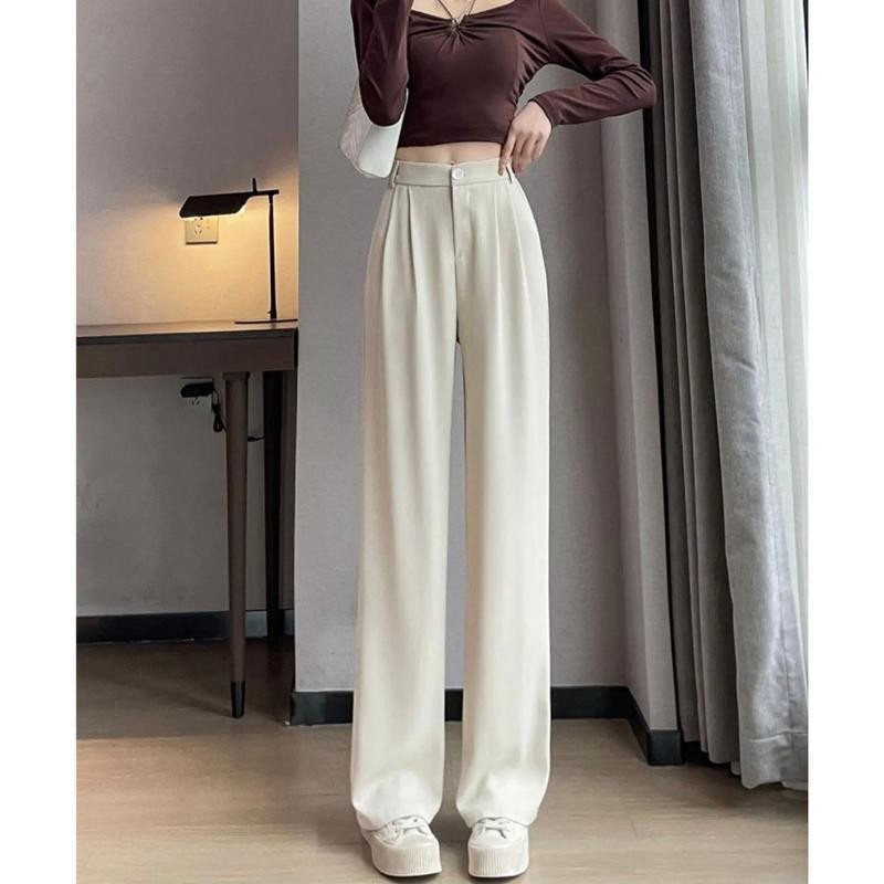 Quần Ống Rộng Nữ Chất Gold Hàn Cao Cấp cá tính hot trend 2025