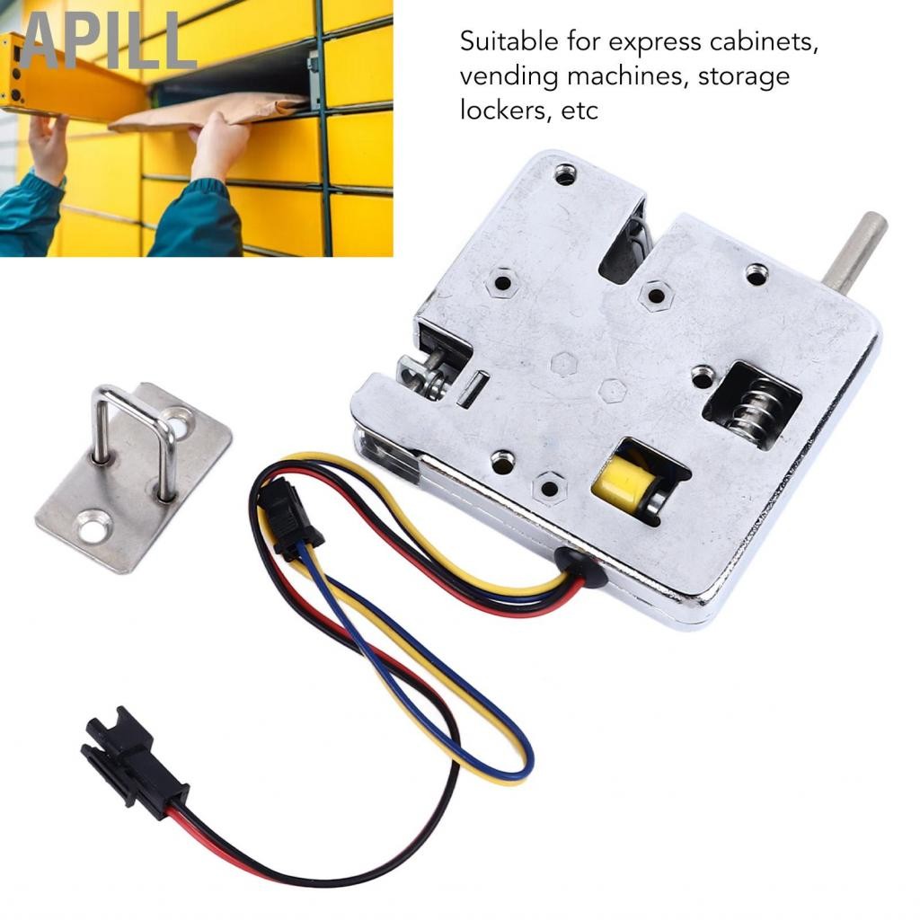 Apill Khóa điện khóa điều khiển chống sốc tủ khóa đáp ứng nhanh Sức mạnh mạnh để lưu trữ (12V với công tắc phát hiện)