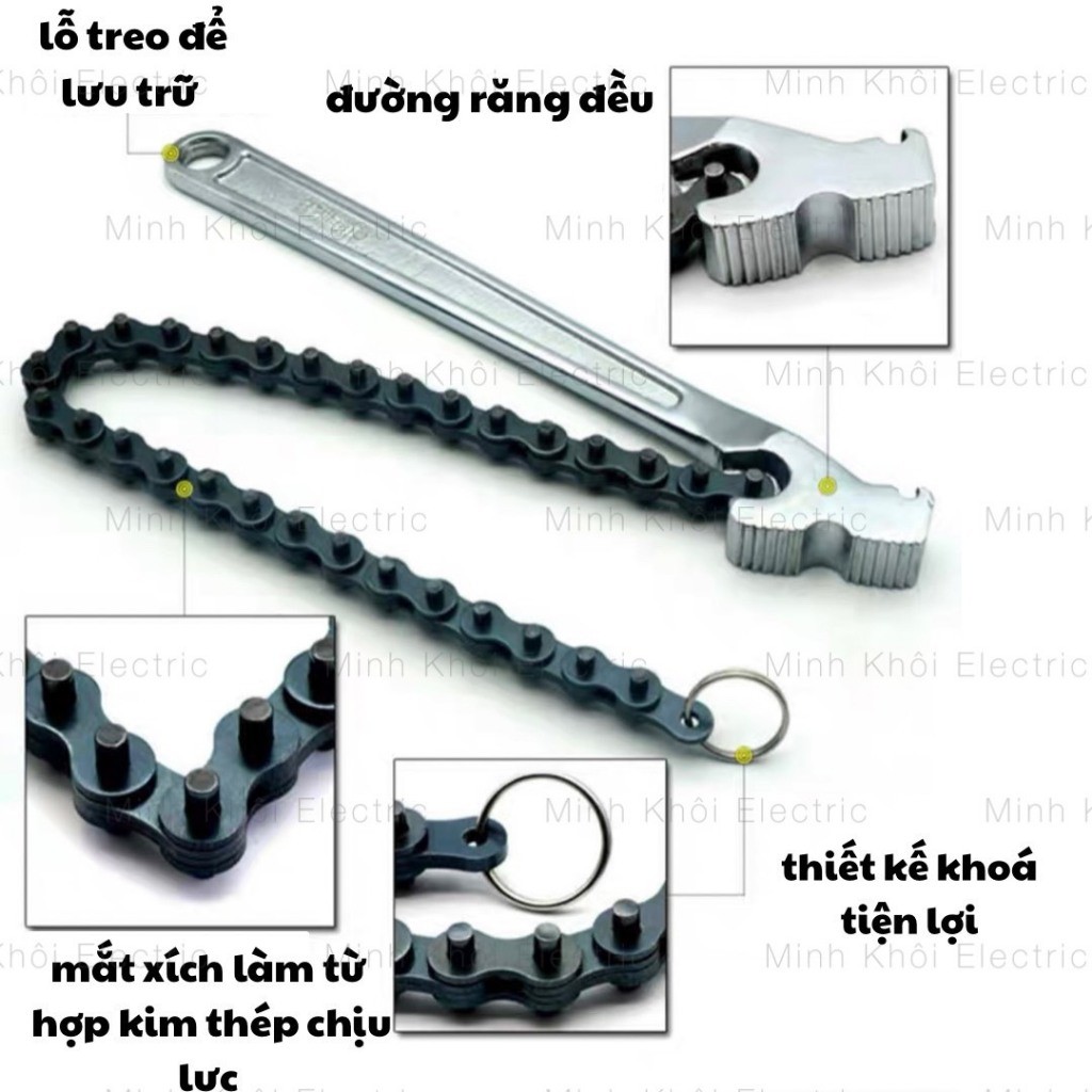 Cờ lê xích FQ,mỏ lết xích FQ,cờ lê xích đa năng,cảo mở lọc nhớt dầu,cờ lê mở cốc lọc,cờ lê dây xích răng cưa,cảo dây xíc