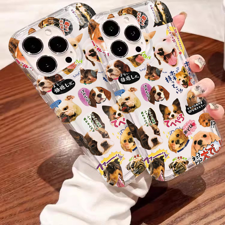 Dành Cho iPhone 16 15 Pro Max 11 13 14 12 Pro Cho iPhone 16e 7 8 Plus XS Max X XR SE2022 Vintage Mèo Dễ Thương Chó Động Vật Mềm Trong Suốt Silicon Chống Sốc