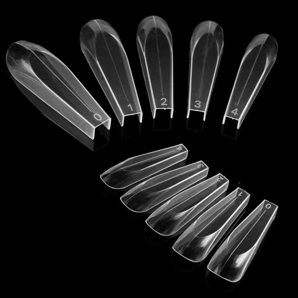 SAIA Advanced Shape Dual Forms, Full Cover Khuôn Nối Dài Móng Tay Có Thể Tái Sử Dụng, Extension Poly Nail Gel Cong Stiletto Dụng Cụ Thiết Kế Móng Tay