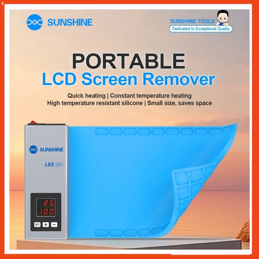 Thảm nhiệt SUNSHINE LS3 MINI 120W dùng gia nhiệt làm mềm keo tách màn hình điện thoại