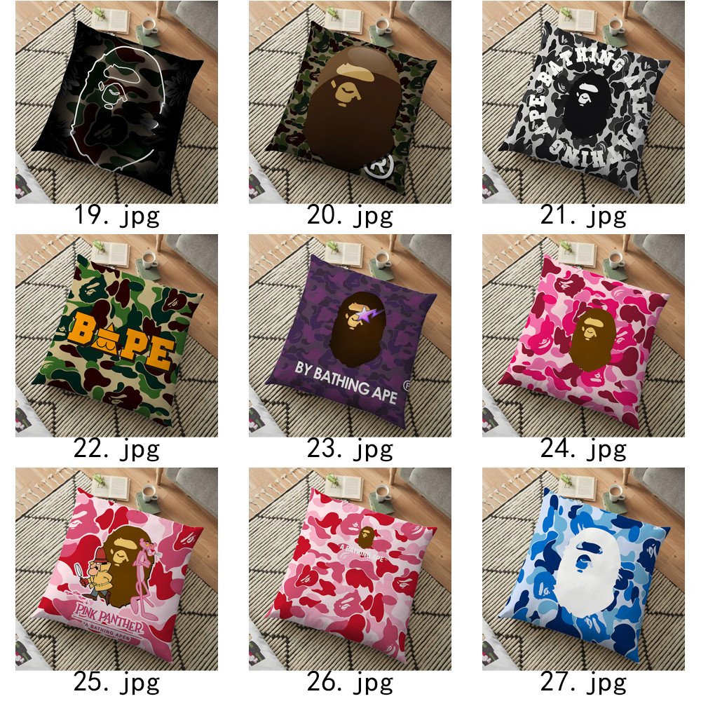 Vỏ gối Bape Ape Logo Throw Vỏ gối in một mặt (Không có lõi)