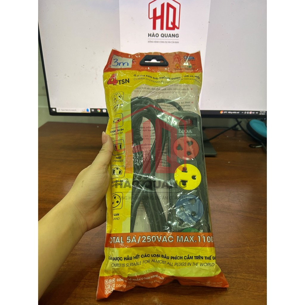 Ổ Cắm Điện LIOA 4TSN3.2.5/4TSN5.2.5 -Giá Tốt - 3m/5m