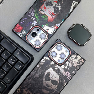 Ốp điện thoại hình vuông cho iPhone 16 15 14 13 11 12 Pro Max, phong cách retro, màu sắc pha trộn
