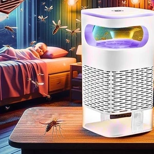 đèn bắt muỗi cho bé Bắt Muỗi Tự Động Hút Côn Trùng LED Kiêm Đèn Ngủ Sạc USB loại 22cm
