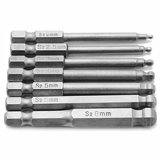 [Fuxin] 1 Dụng cụ khoan đầu bi từ tính 65mm Đầu lục giác Đầu lục giác Tua vít lục giác Dụng cụ khoan H2-H8