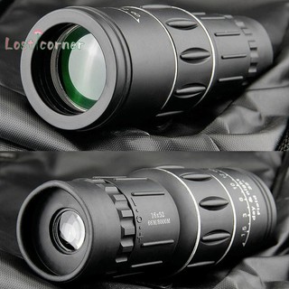 [Lostcorner] Kính thiên văn một mắt 16X52 Ống nhòm Zoom lấy nét kép Phạm vi HD Tầm nhìn ban đêm có dây đeo Ống kính quang học / Cao su ngoài trời [Mới]