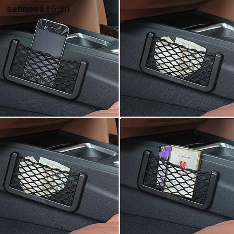 Srvn Car al Điện Thoại Lưới Bảo Quản Lưới Đàn Hồi Xe Mang Dây Túi Mạng Bỏ Túi Giá Đỡ Điện Thoại Di Động Vé.