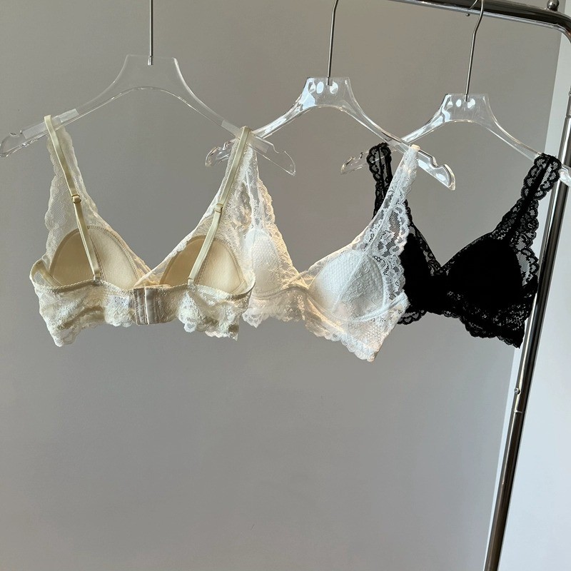 Tinh Khiết Desire Phong Cách Gạc Ren Quần Lót Nữ Mỏng Phong Cách Lớn Ngực Nhìn Nhỏ Thoải Mái Đẹp Lưng Áo Ngực Gợi Cảm 2024 Bán Chạy Phong Cách