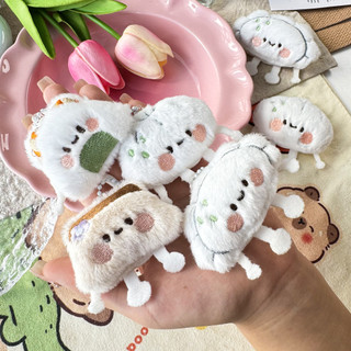 Móc khóa búp bê thực phẩm hoạt hình Kawaii - Dễ thương, ngộ nghĩnh, ngọt ngào - Quà cặp đôi - Mặt dây chuyền ba lô dành cho học sinh - Bánh mì, Bánh bao, Bun, Cơm bóng