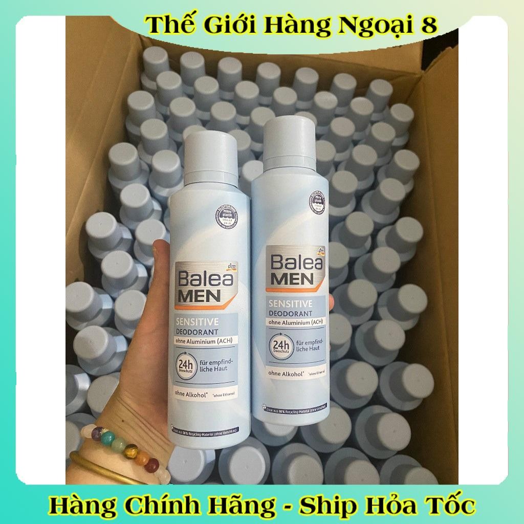 Xịt khử mùi cơ thể Balea Men Đức 200ml ngăn mồ hôi, hương thơm nam tính -Date mới nhất