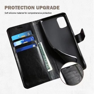 Ốp cho Oppo A92 A52 A54 A55 cph2059 cph2061 cph2069 cph2239 cph2195 cph2325 Ốp da TPU Ốp bảo vệ dạng ví gập gập đơn giản với chân đế đựng thẻ cpzs