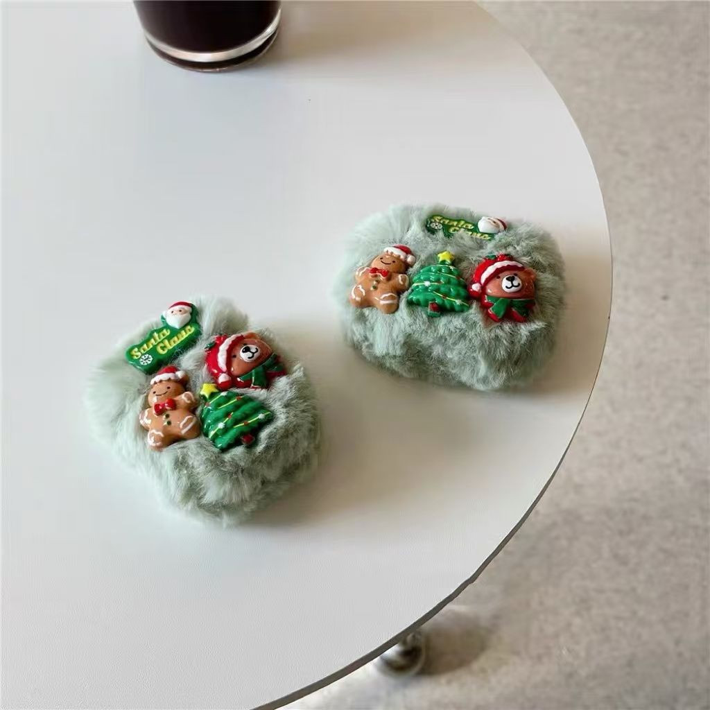 Âm thanh nổi sang trọng hình gấu cây thông Noel Thích hợp cho hộp đựng tai nghe airpod4 Thích hợp cho hộp bảo vệ airpodpro2
