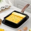 Chảo trứng CODECOVED, Chảo trứng Tamagoyaki vuông chống dính, Dụng cụ nấu nướng hình chữ nhật dày phong cách Nhật Bản Chảo chiên hình chữ nhật gia đình