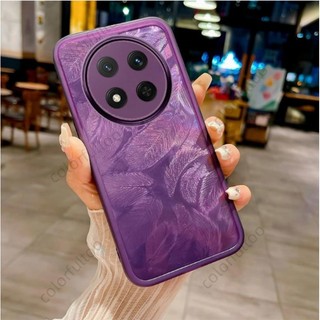 Ốp Điện Thoại Honor X9C 5G Cho Honor X9C X9B X9A X 9C X 9a HonorX9C 5G 2024 Lông Vũ Trong Suốt Vỏ Silicon TPU Mềm Mạ Chống Sốc Cặp Đôi Bảo Vệ Ống Kính Mặt Sau