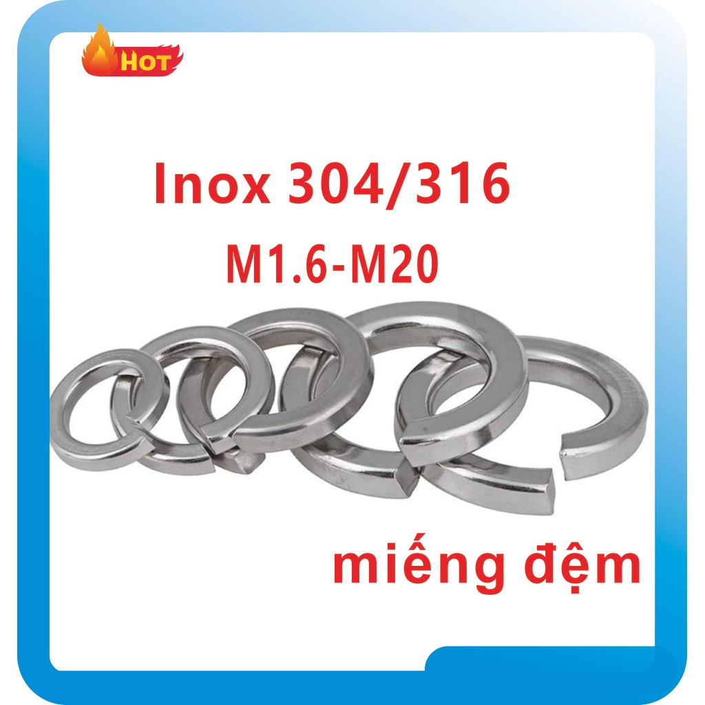 [Svn] Inox 304/316，Lò xo miếng đệm，size/M1.6-M20 [k1] | Shopee Việt Nam